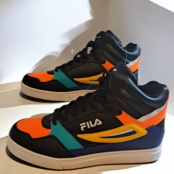 Fila Men’s Everge High-tops Black Orange Yellow Blue Size 11 NWOT - Picture 3 of 15
